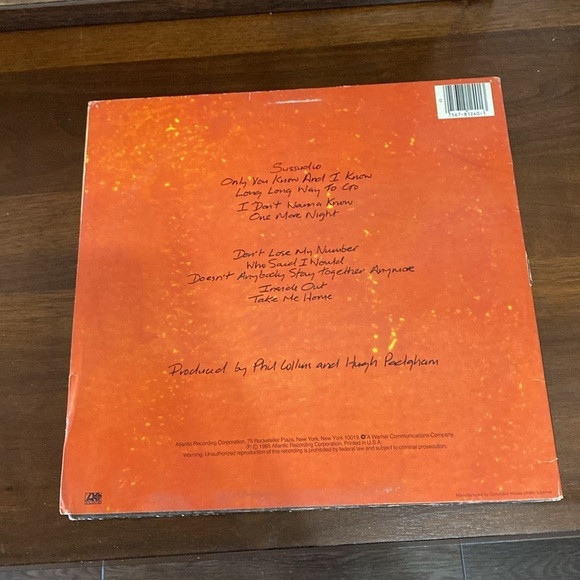 PHIL COLLINS - NO JACKET REQUIRED - 1985 ATLANTIC RECORDS ROCK VINYL LP - Picture 2 of 8